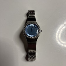 Fossil Armbanduhr Damenuhr - Edelstahl Silber mit Strasssteinen digitale Anzeige