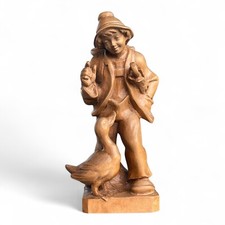 Vintage Holz Schnitzerei Junge