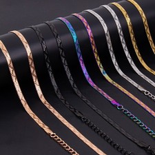 Serpentinenmuster Edelstahl Schlangenkette Halsketten Halsband