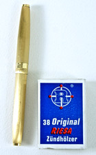 Vintage Senator Lady Patronenfüller Metall vergoldet, Optik matt. Feder F. (K4a)