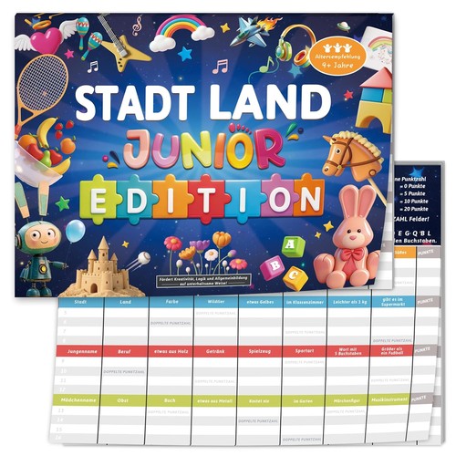 Stadt land junior kartenspiel - stadt,