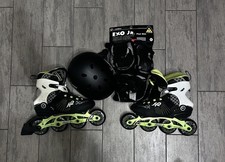 K2 Inlineskates ALEXIS BOA W  Gr. 39,5 in Schwarz /Grün/Helm/Schoner/Neuwertig