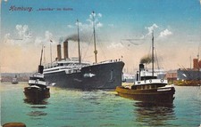 Hamburg - "Amerika" im Hafen gel.1911