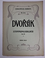 Noten: Stimmungsbilder Op. 85 I, Piano Solo. Antonin Dvorak, Universal Edition