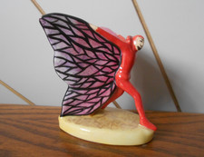 SCHMETTERLING MEPHISTO Vintage kleine Keramik Teufel Figur CARLTON WARE Protatype