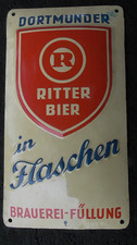 Ritter Bier Dortmund Kein Emailschild , Blechschild, alte Reklame  Werbeschild