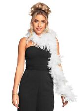 Federboa 80 g – weiß - Farbenprächtiger Federschal von 180 cm Länge