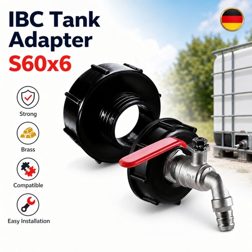 Ibc tank adapter auslaufhahn - adapter,