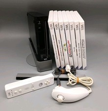 Nintendo Wii Konsole 512MB Schwarz Spielekonsole mit Spielen ✅