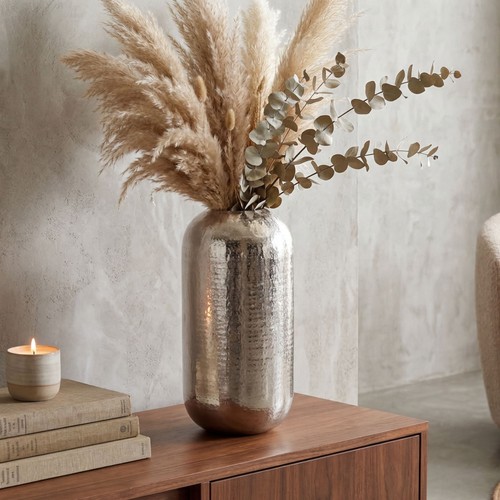 Vase 45cm aluminium silber - vase,