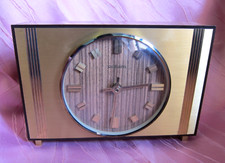 Ordiam Tischuhr Kaminuhr Quartz Holz Optik L 22,5 cm vintage table clock 32766