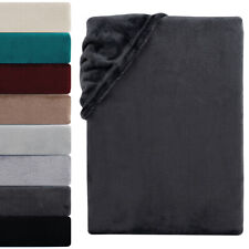 Cashmere Touch Winter Spannbettlaken Teddy Plüsch Nicki Flauschig Spannbetttuch 