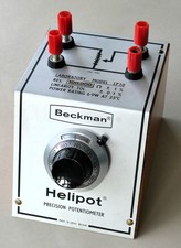 Helipot Precision Potentiometer 100 KOhm, 10-Gang, in Holzgehäuse, Top-Zustand