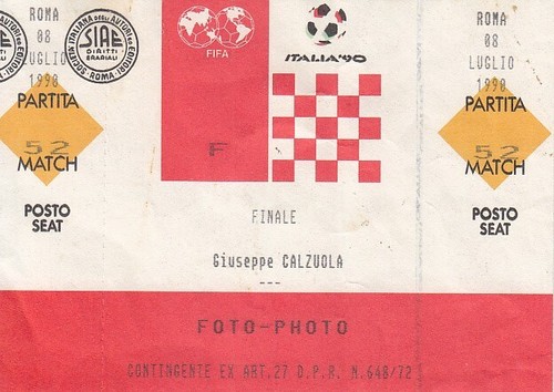 Ticket finale 07 90 - finale, 08.07.90