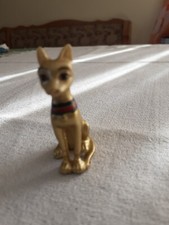 Retro Harz ägyptische Katze Skulptur Dekofigur Dekoration Egyptian Cat Statue DE