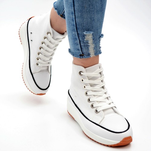 Damen schuhe sneaker weiß - weiß, low