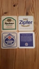4 Bierdeckel - 1 x Tucher, 1 x Zipfer, 2 x Schneider Weisse