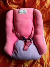 Puppen TRAGESITZ rosa bunte Puppentrage von DOLL CARE Rückentrage "Autositz"