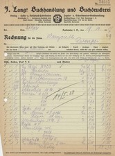 Rechnung langs buchhandlung - langs,