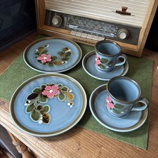 SMF Schramberg Garmisch 2 Teller, Untertassen, Teller 2 X Set Keramik Majolika