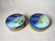 2x Vintage Sammeldose Kräuterbonbondose Blechdose Blechschachtel Jahres 1991-2