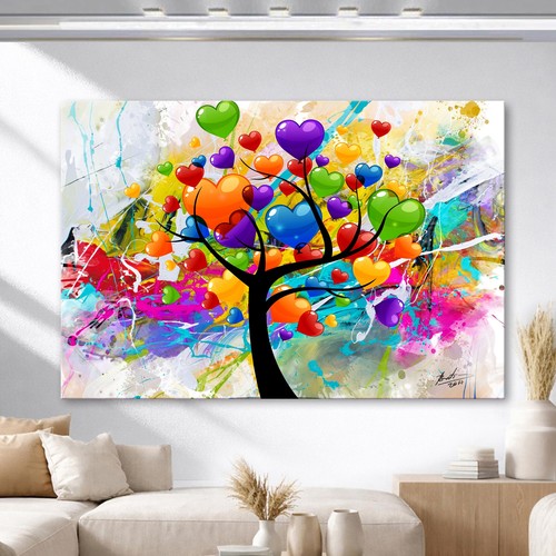 Baum der liebe - liebe, leinwandbild