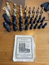 Antike Holz Schachfiguren