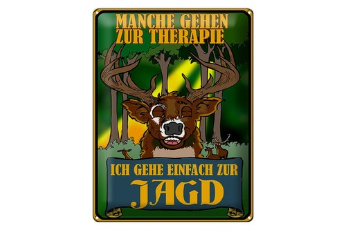 Blechschild jagd 30x40 ich - blechschild, cm