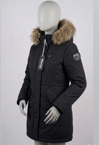 Blauer damen longjacke mit - damen,