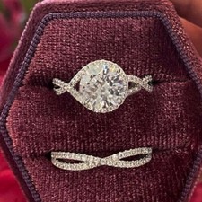 3 Ct Rund Trio Set Moissanit