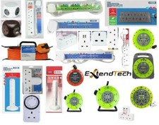 Verlängerungskabel 1 2 3 4 6 8 10-Wege/Gang Elektrisch UK Netz Stecker Buchse