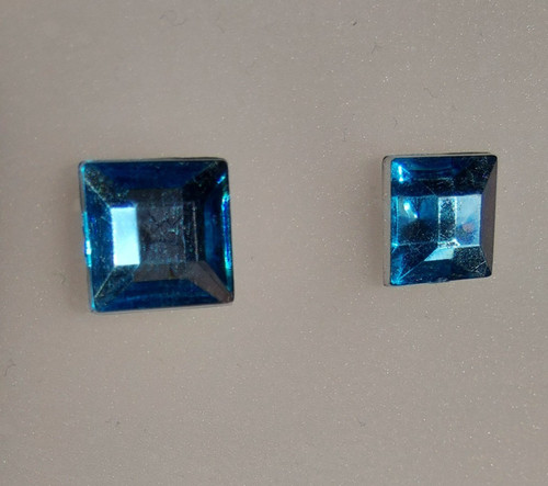 Ohrringe strass glitzer blau - ohrringe,