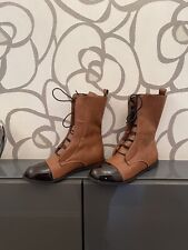 Damen Stiefel Stiefeletten Boots Schuhe 37 Braun Cognac Camel Neu