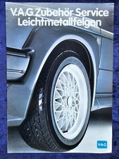 VW Zubehör Service Leichtmetallfelgen Alufelgen Prospekt 1985  Titel: Golf 2 GTI