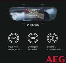 AEG Spiegel Rückfahrkamera 110° Nachtsicht FUNK Kabellos Einparkhilfe NEU