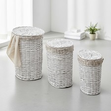 3er set wäschekorb weiß - 3er,