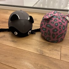 ski kinder helm, 2 Skihelme, Türkis S-M, Schwarz M-L, Skihelm