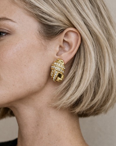 Dior clip ohrringe gold - ohrringe,