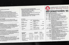 Hamburger Hochbahn Informationen 1985 -kleines Faltblatt