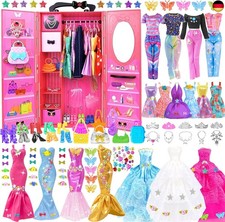 146pc Puppe Kleiderschrank und
