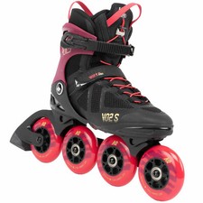 K2 VO2 S 90 Pro Short Cuff Damen-Inline-Skates Inliner Schwarz/Weinrot 90mm/83A