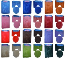 Badgarnitur 3-Teilig Badematte Bad Set 80x50cm Hänge WC Delfin mit Ausschnitt