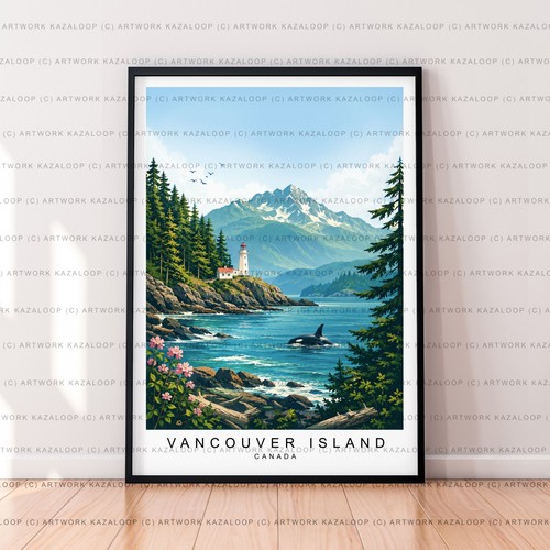 Vancouver island ungerahmter - island,