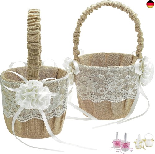 Streukörbchen jute flower - 2x,