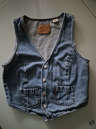 Levi jeans weste - jeans-weste, Ärmellos