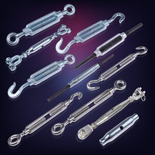 SPANNSCHLOSS Seilspanner Gabel Spannschlösser Spannschraube Haken Öse Schäkel