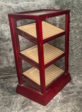 kleine Sammlervitrine aus mass. Holz - Vitrine ca. 50 cm hoch - KAWEKO - selten