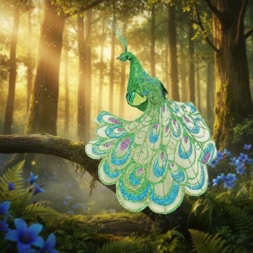 Deko-Vogel/Pfau/neu/Clip/kupfe
