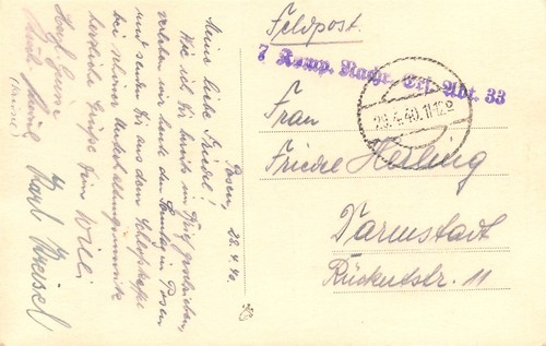 720354 feldpostkt 2 wk - 720354), feldpostkt.