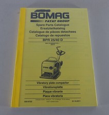 Teilekatalog / Ersatzteilliste Bomag Rüttler BPR 25/40 D Stand 10/2011